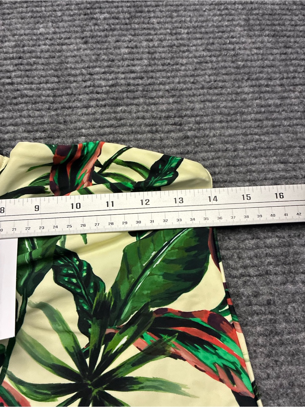 Andie Swim Waikiki Dress / Swim Cover Up Ivory Palm Tropical Print Medium - Picture 8 of 9